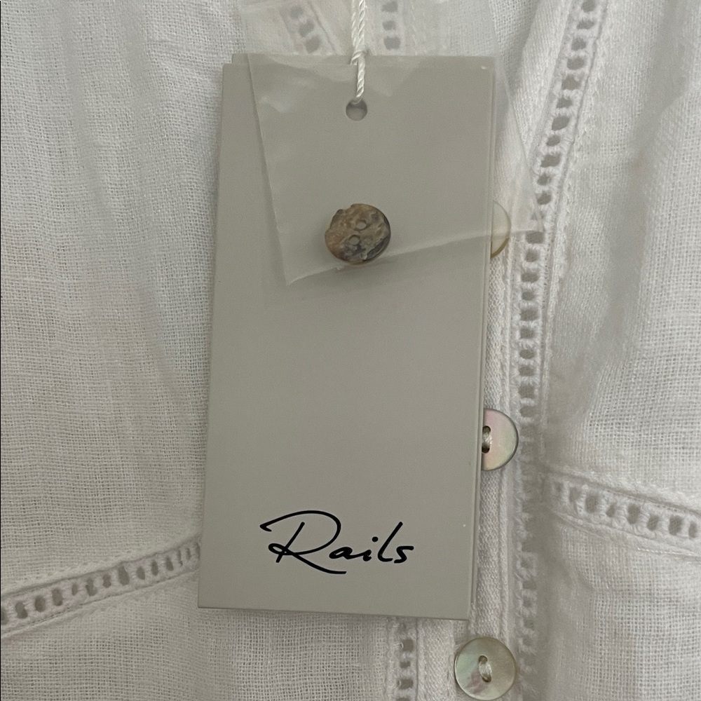 💕NWT Rails White Lace-Trimmed Dress - Picture 2 of 12